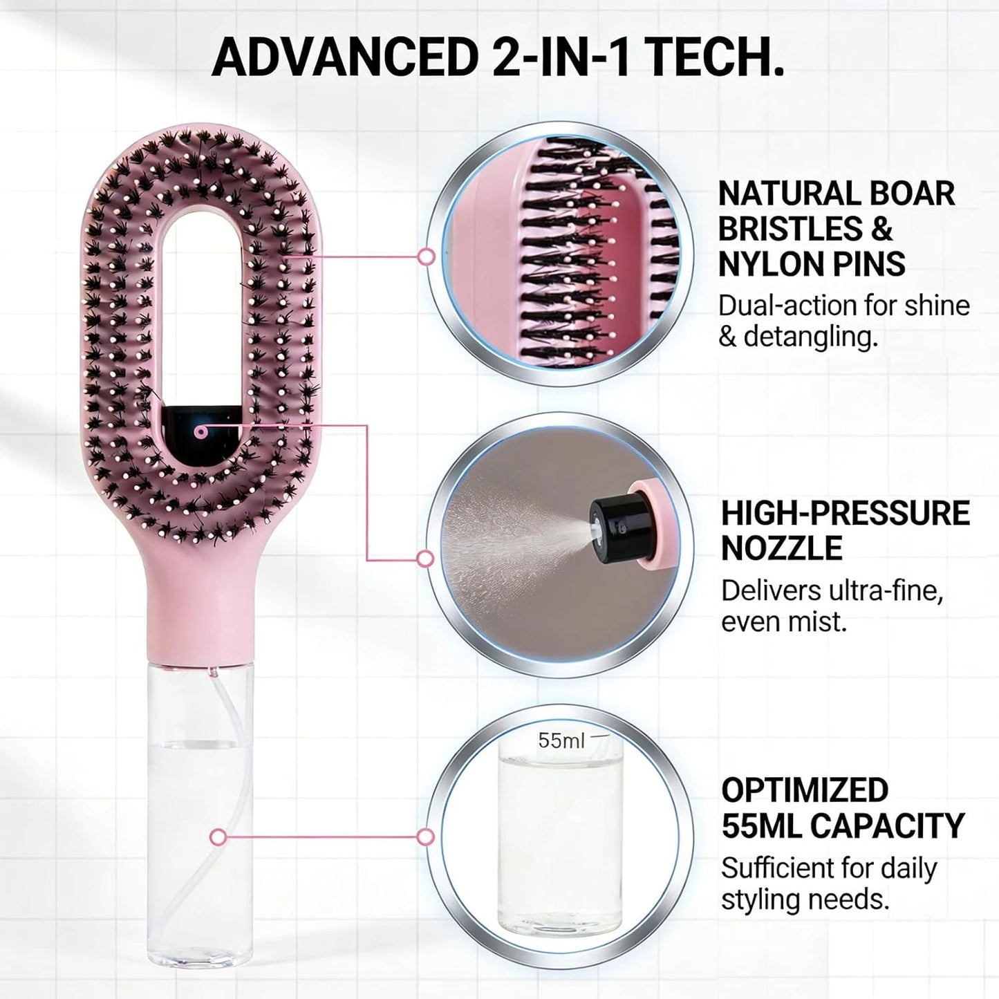 Spray Hair Brush